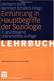 Produkt-Bild: Einf&uuml;hrung in Hauptbegriffe der Soziologie: Einf&uuml;hrungskurs Soziologie