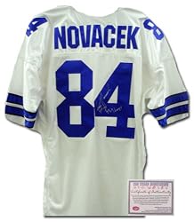 Jay Novacek Dallas Cowboys NFL Hand Signed Authentic Style Home White Jersey