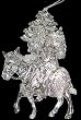 7" Victorian Santa Claus On Mule Christmas Ornament #W5140S