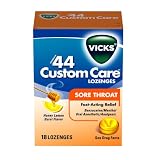 Search : Vicks 44 Sore Throat Lozenges, 18-count Boxes (Pack of 4)