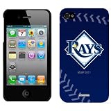 MLB Tampa Bay Rays - stitch design on AT&T, Verizon and Sprint iPhone 4 / 4S Shell Case by Coveroo