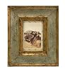 Rustic Green and Gold Antique Finish Wooden Photo Frame 5 x 7"