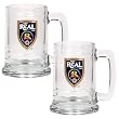 Real Salt Lake MLS 2pc 15oz Glass Tankard Set - Primary Team Logo by Great American Products