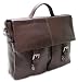 BOVARI Messenger en cuir Sac bandoulière 39x30x10 cm Model Lyon - marron -