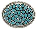 Navajo Crafted Sterling Silver and Turquoise Belt Buckle