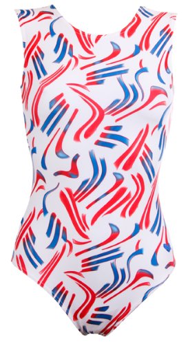 Gymnastics Leotard Great Britain Colours Lycra - 3-4 Years, Chest Size 24