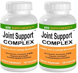 2 BOTTLES Joint Support Complex 360 total Capsules Glucosamine Chondroitin MSM KRK SUPPLEMENTS