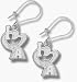 Alabama Crimson Tide 1/2 I Heart A Elephant Dangle Earrings - Sterling Silver Jewelry