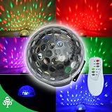 TSSS® Mini LED RGB Crystal Magic Ball Effect light DMX Disco DJ Stage Lighting For Xmas Home Dance Party Ballroom Club Pub Bar+Remote Control,24 Month Warranty