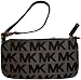 Women's Michael Kors Wristlet Jet Set Signature Logo Jacquard Beige/Black/Black