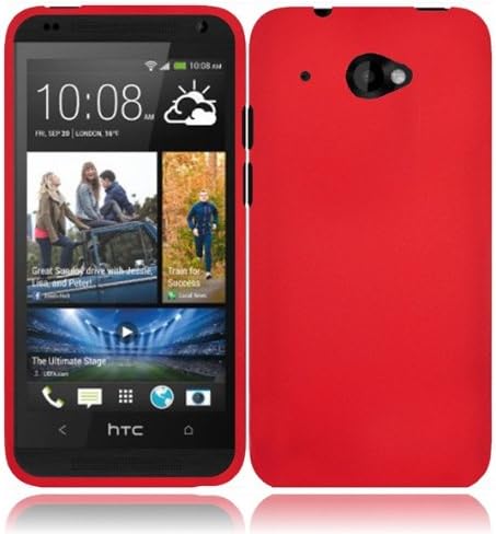For HTC Desire 601 Hard Snap on Cover Case (Red)