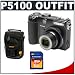 Nikon Coolpix P5100 12.1 Megapixel Digital Camera with Transcend 1GB SecureDigital (SD) Card + Carrying Case