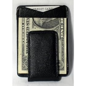 DELUXE LEATHER MONEY CLIP WALLET CREDIT CARD ID HOLDER