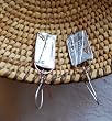 Sterling Designer Earring w/14 Gold Touch
