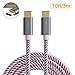CableCreation USB C Cable 10FT 60W USB C to USB C Fast Charging Cable USB Type-C to C Cable Braided 3A 60W 480Mbps Data for MacBook Pro Air iPad Air Pro Galaxy S22 Ultra S21 S20+ Pixel 4/5 etc. 3m Red