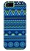 DandyCase 2in1 Hybrid High Impact Hard Blue Aztec Tribal Pattern + Lime Green Silicone Case Cover For Apple iPhone 5S & iPhone 5 (not 5C) + DandyCase Screen Cleaner