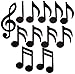 Beistle 55881 12-Pack Foil Musical Note Silhouettes Party Decorations, 5-Inch-10-Inch