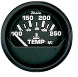 Faria Euro Series Water Temperature For American Sending Unit, Description 100 To 250 Deg F