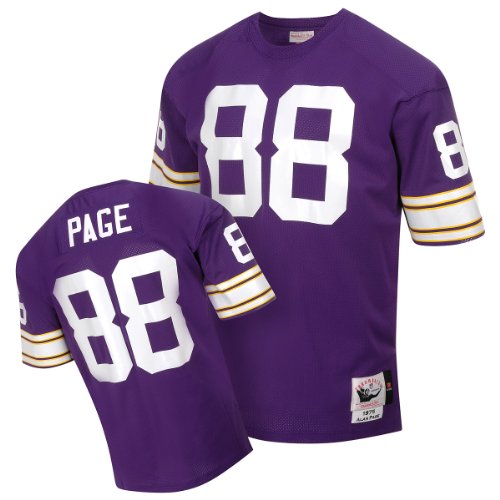 Mitchell & Ness Minnesota Vikings 1975 Alan Page Authentic Throwback Team Color Jersey Size 40