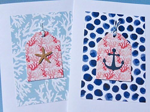 Nautical Note Cards, Nautical Birthday Cards, Nautical Thank You Cards, Starfish Cards, Anchor Cards