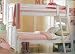 WHITE SHUTTER TWIN/FULL BUNK BED