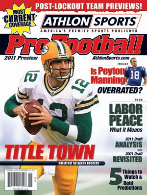 Aaron Rodgers unsigned Green Bay Packers 2011 Athlon Sports NFL Pro Football Magazine Preview