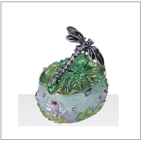 Dragonfly with Garden Jewelry Box