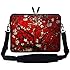 Meffort Inc 15 15.6 inch Neoprene Laptop Sleeve Bag Carrying Case with Hidden Handle and Adjustable Shoulder Strap - Vincent van Gogh Cherry Blossoming