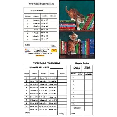 Bridge Tallies - What Now? - (12 Pack) 2 & 3 Table Progessive