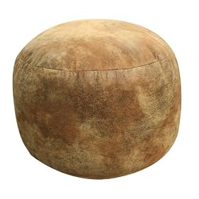 Nubuck Leather Luxe Bigfoot Footstool Bean Bag (30-9023-7003)
