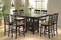 9pc Counter Height Storage Dining Table w/Lazy Susan & Chair Set