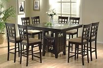 Furniture online: 9pc Counter Height Storage Dining Table w/Lazy Susan & Chair Set