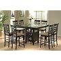 9pc Counter Height Storage Dining Table w/Lazy Susan & Chair Set