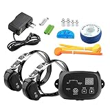 Max Tronic 990-2RW Inground Invisible Wire Electric Dog Fence with Rechargeable and Waterproof Collar