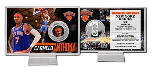 Carmelo Anthony Knicks Silver Coin Card