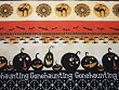 Clothworks Gone Haunting Jack O Lantern Stripe Halloween Fabric Yard