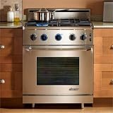Dacor ER30GSCH/NG Epicure 30in Natural Gas Freestanding Range w/Convection Oven Stainless/Chrome