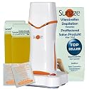 Sunzze Wachsstation Wachspatronen- Erhitzer mit Basis und Gratis 2 Wachspatronen und 25 Vliesstreifen. Enthaaren von Beinen und Körper