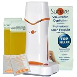 Sunzze Wachsstation Wachspatronen- Erhitzer mit Basis und Gratis 2 Wachspatronen und 25 Vliesstreifen - Enthaaren von Beinen und K&ouml;rper - Tara Cosmetics