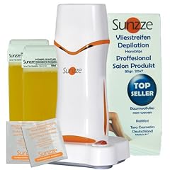 Sunzze Wachsstation Wachspatronen- Erhitzer mit Basis und Gratis 2 Wachspatronen und 25 Vliesstreifen. Enthaaren von Beinen und K�rper