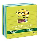 UPC 051131937901 product image for Post-it Recycled Super Sticky Notes, 4 x 4-Inches, Tropic Breeze Collection, Lin | upcitemdb.com