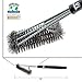 Stainless Steel Grill Brush by Enviro Grips - 5 Out of 5 Stars BBQ Grill Accessories - Barbecue Cleaning Tool Brush - Stainless Steel Bristles with Woven Wire Design - Perfect Gift to Clean Weber Grill and Porcelain Grills - Extended 18