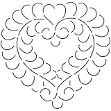 Quilting Creations Feather Heart Quilt Stencil