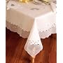 Special Christmas White with Silver Bell Table Cloth 72x108