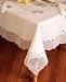 Special Christmas White with Silver Bell Table Cloth 72x108