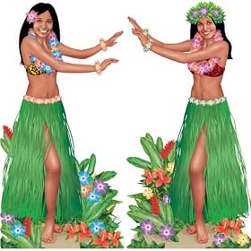 Hula Dancers Scene Setters 2ct