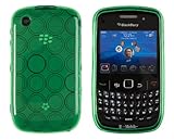 Soft Gel Circles Case for BlackBerry Curve 8520 / 8530 / 9300 - Green