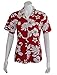 Made in Hawaii ! Women's Classic Hibiscus Flowers Hawaiian Aloha Camp Shirt