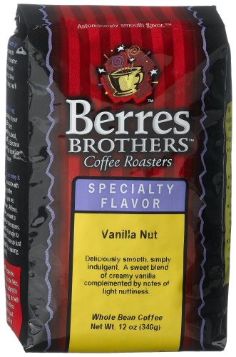 Berres Brothers Coffee Roasters Vanilla Nut Coffee, Whole Bean, 12-Ounce Bags (Pack of 3)