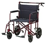 Drive Medical Sentra Reclining Wheelchair with Various Arm Styles and Elevating Legrest, Chrome, 20